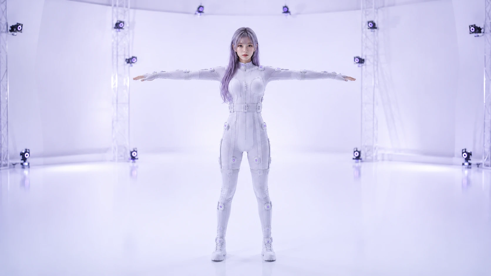 An explanatory illustration of a fictional person demonstrating a T-pose with both arms extended horizontally at shoulder height.